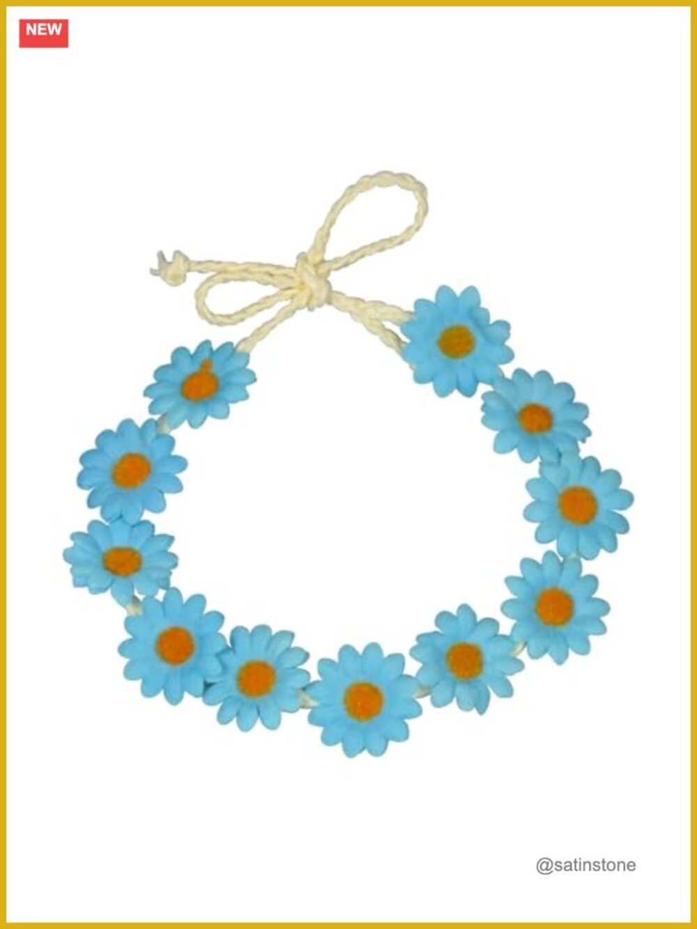 Daisy Flower Crown Headband Floral Wreath Hippie Cosplay Party